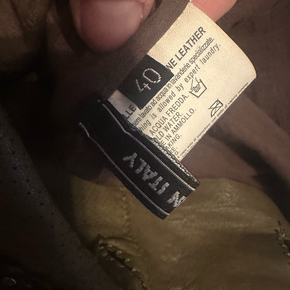 Benedetta Novi Olive Green Women's leather Coat, size M - Picture 7 of 12